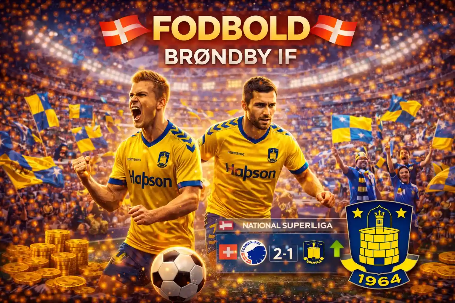 Fodbold Brøndby IF kamp på stadion